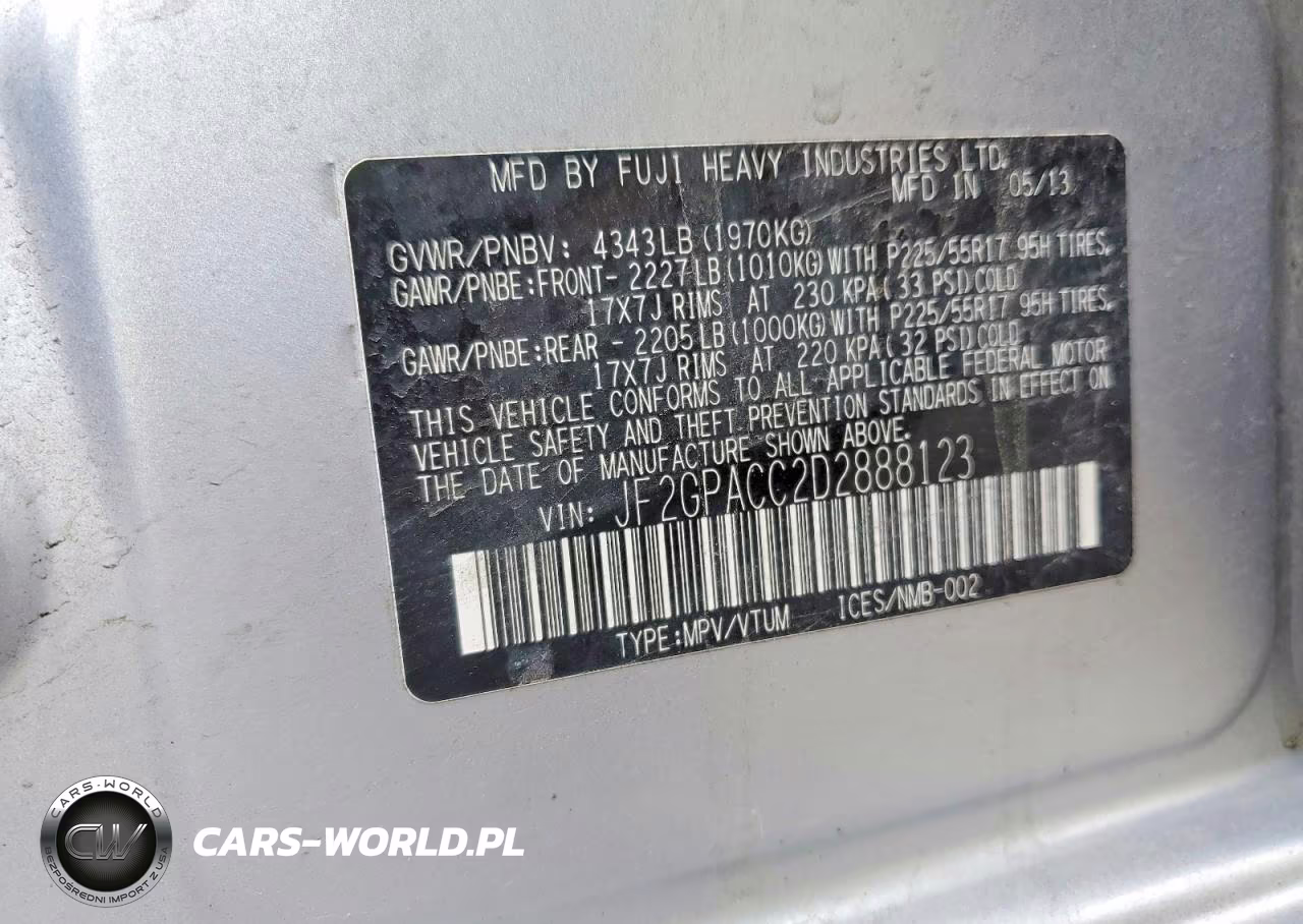 2013 Subaru Xv Crosstrek 2.0 Premium VIN:JF2GPACC2D2888123 - 13