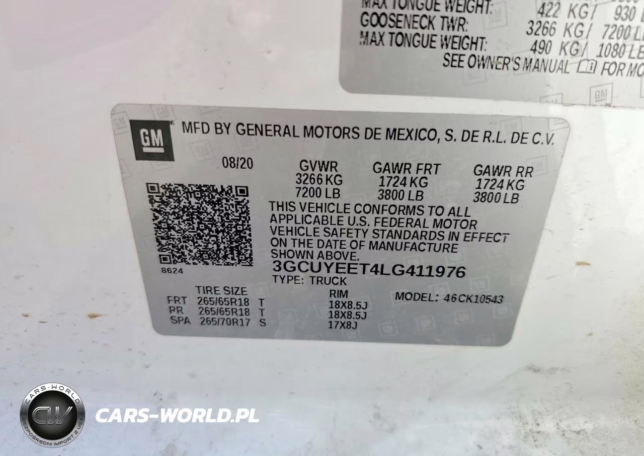 2020 Chevrolet Silverado K1500 Rst VIN:3GCUYEET4LG411976 - 12