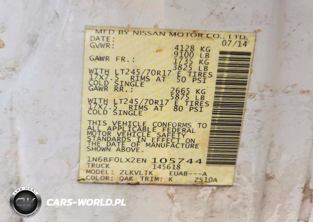 2014 Nissan Nv 2500 VIN:1N6BF0LX2EN105744 - 12