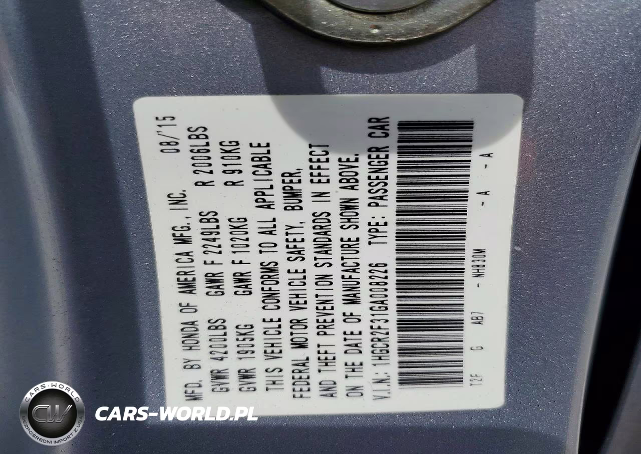 2016 Honda Accord Lx VIN:1HGCR2F31GA008226 - 12