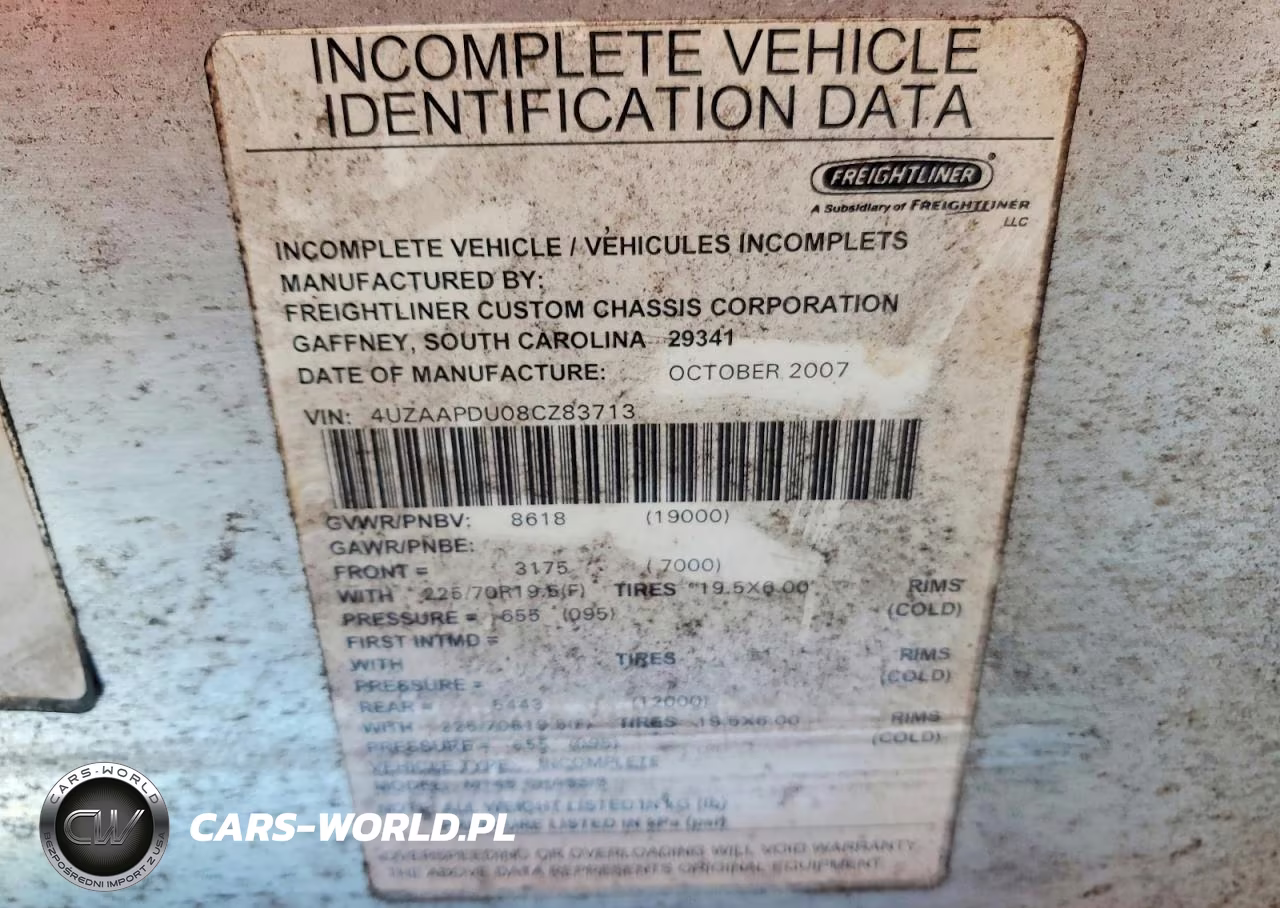 2008 Freightliner Mt45 Chassis Delivery Truck VIN:4UZAAPDU08CZ83713 - 13