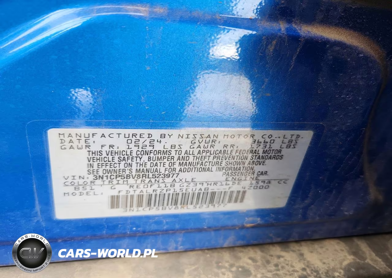 2024 Nissan Kicks S VIN:3N1CP5BV8RL523977 - 14