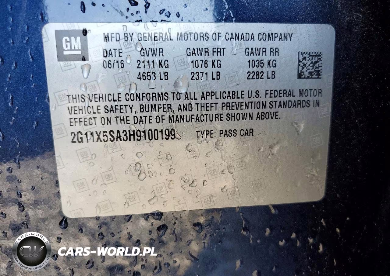 2017 Chevrolet Impala Ls VIN:2G11X5SA3H9100199 - 12