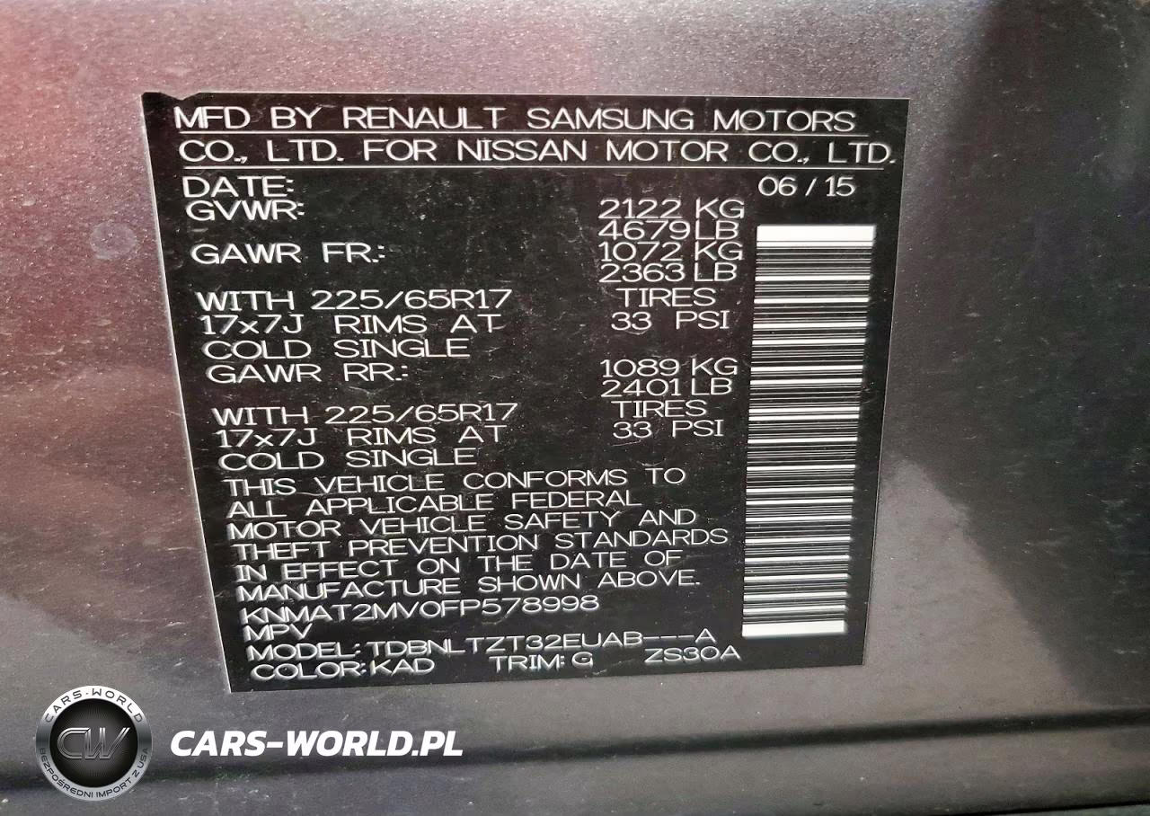 2015 Nissan Rogue Sv VIN:KNMAT2MV0FP578998 - 13