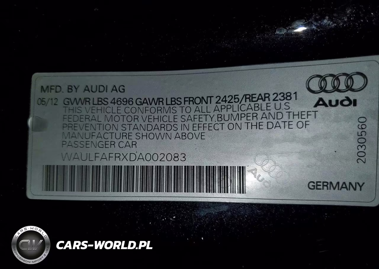 2013 Audi A5 Premium Plus VIN:WAULFAFRXDA002083 - 12