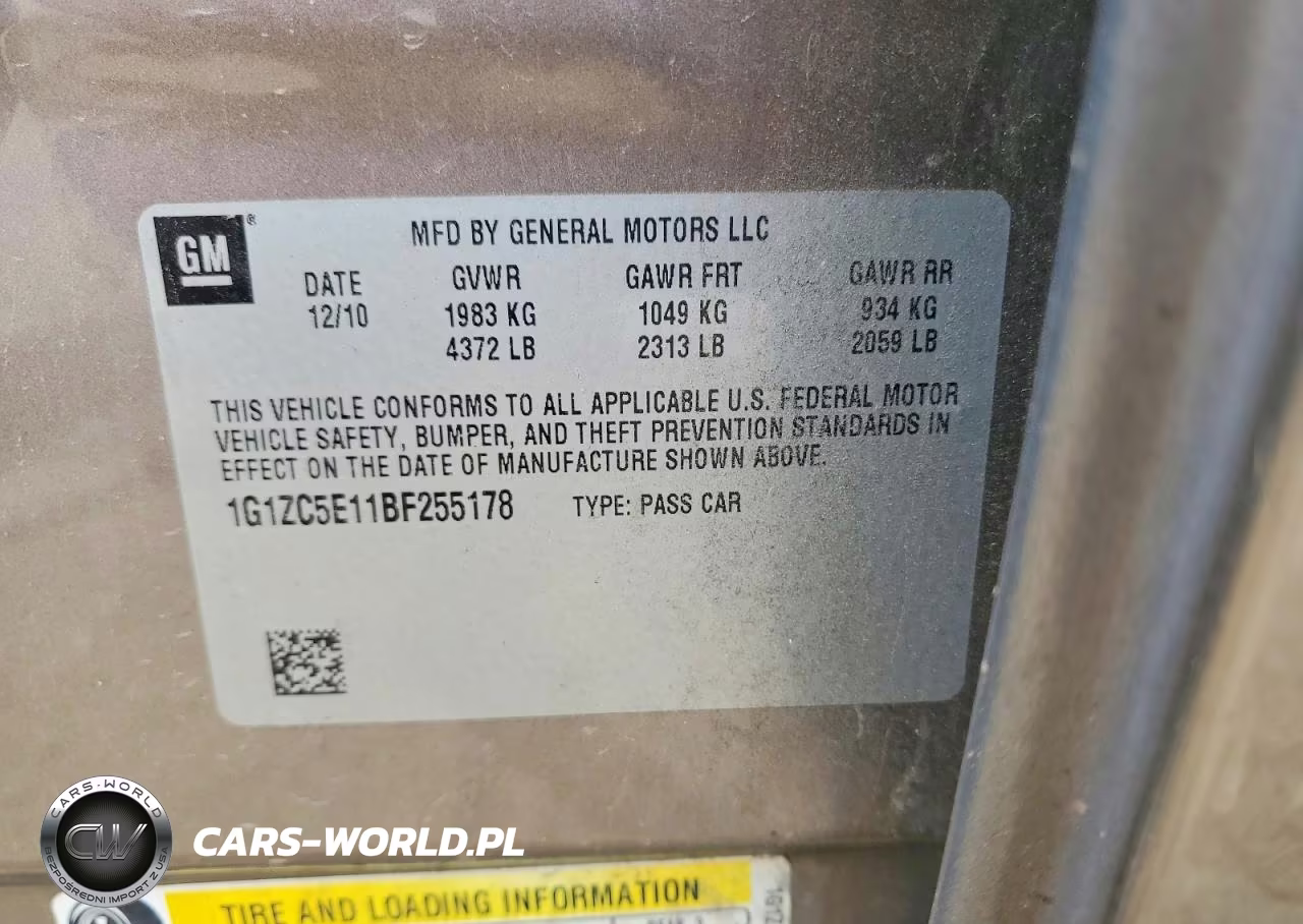 2011 Chevrolet Malibu 1Lt VIN:1G1ZC5E11BF255178 - 12