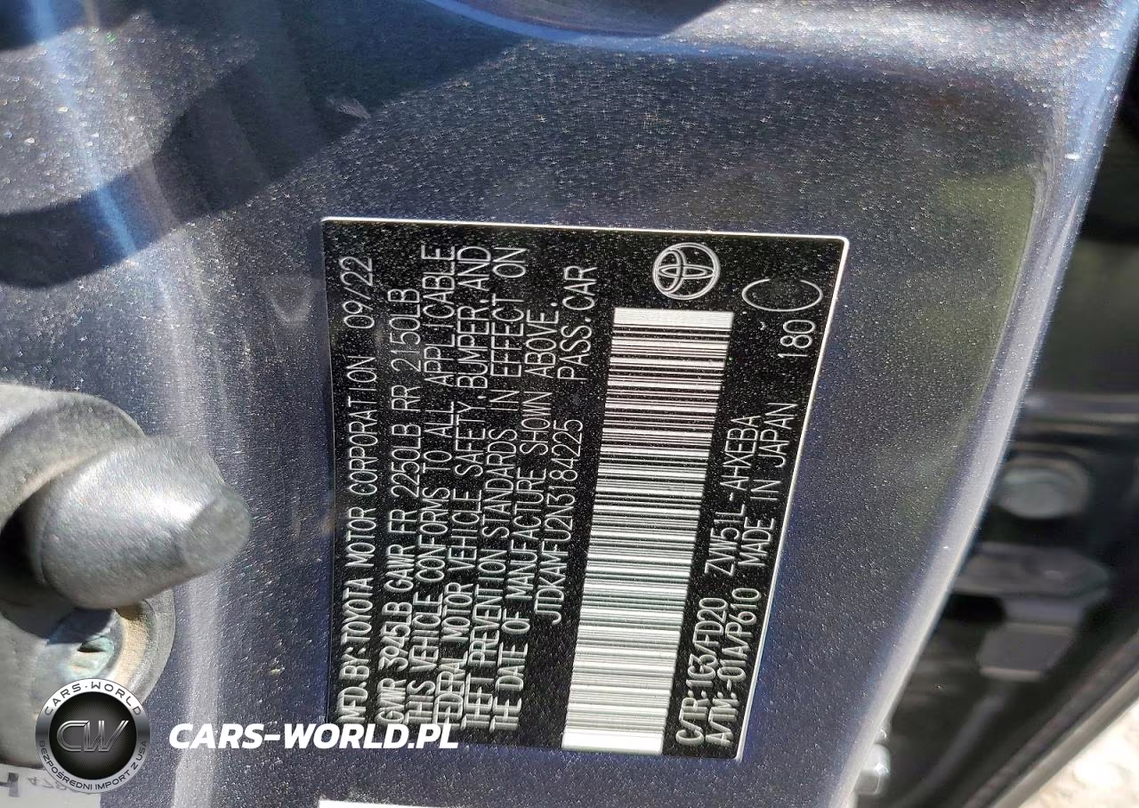 2022 Toyota Prius Le VIN:JTDKAMFU2N3184225 - 13