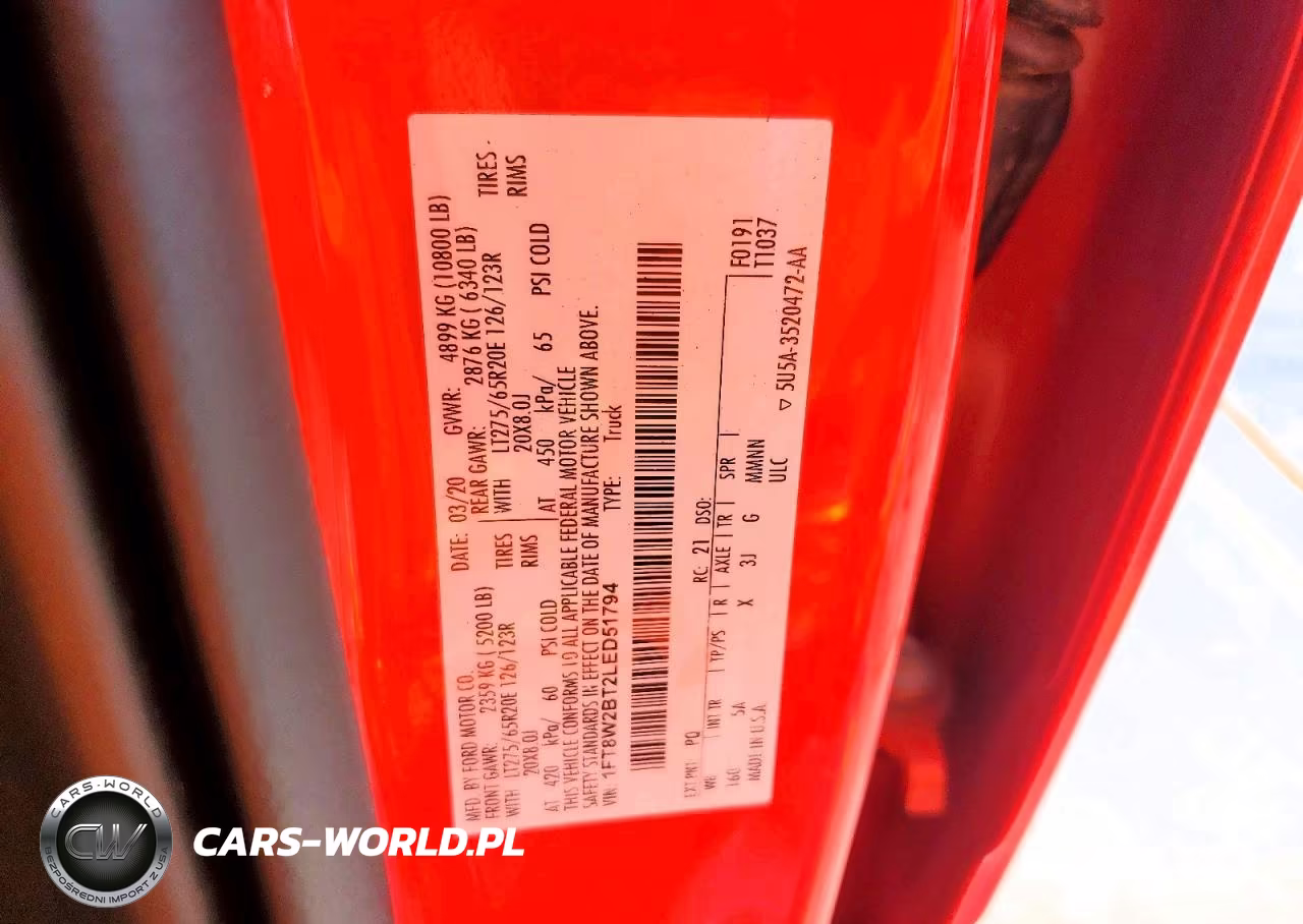 2020 Ford F-250 Lariat VIN:1FT8W2BT2LED51794 - 12