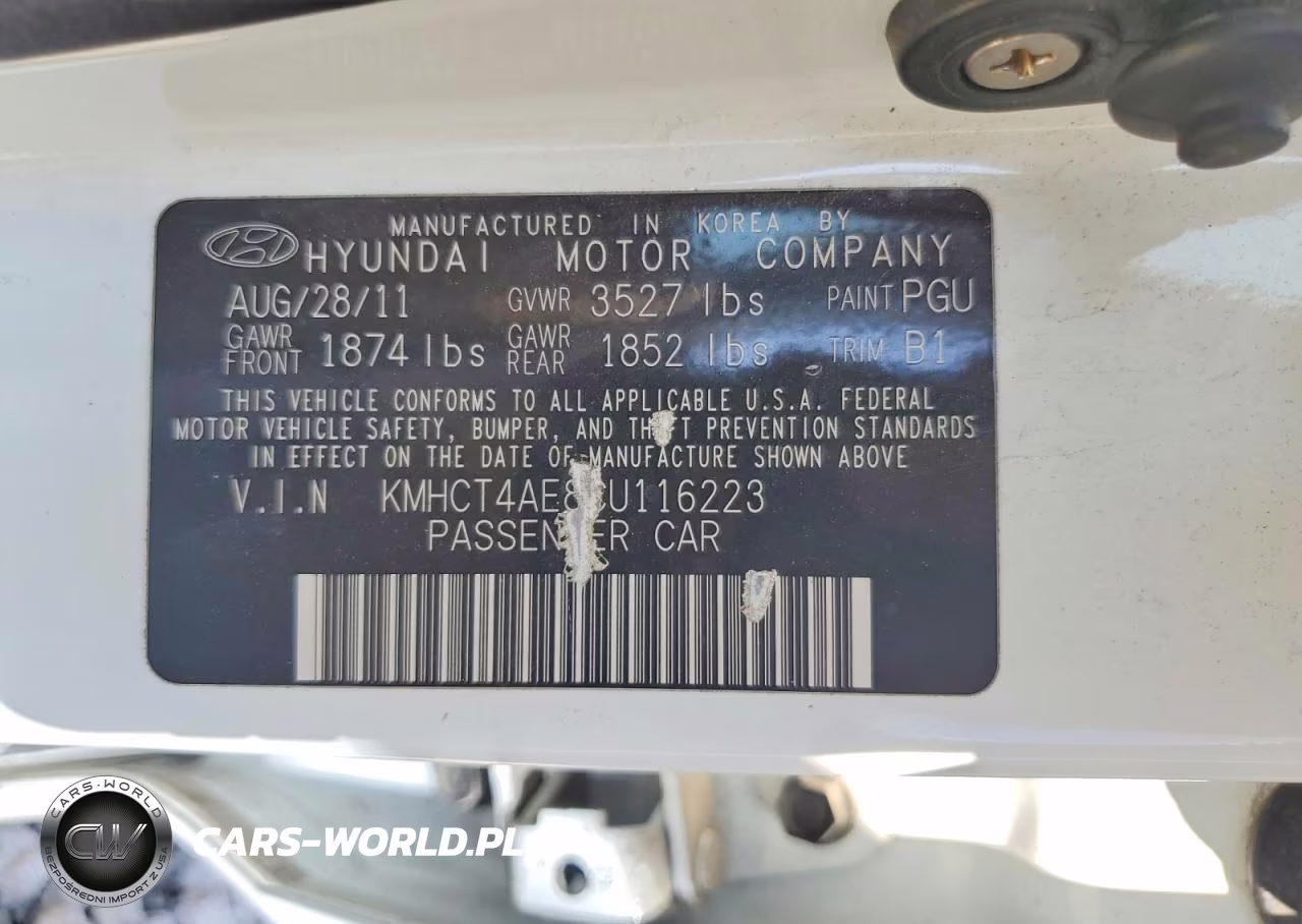2012 Hyundai Accent Gls VIN:KMHCT4AE8CU116223 - 13