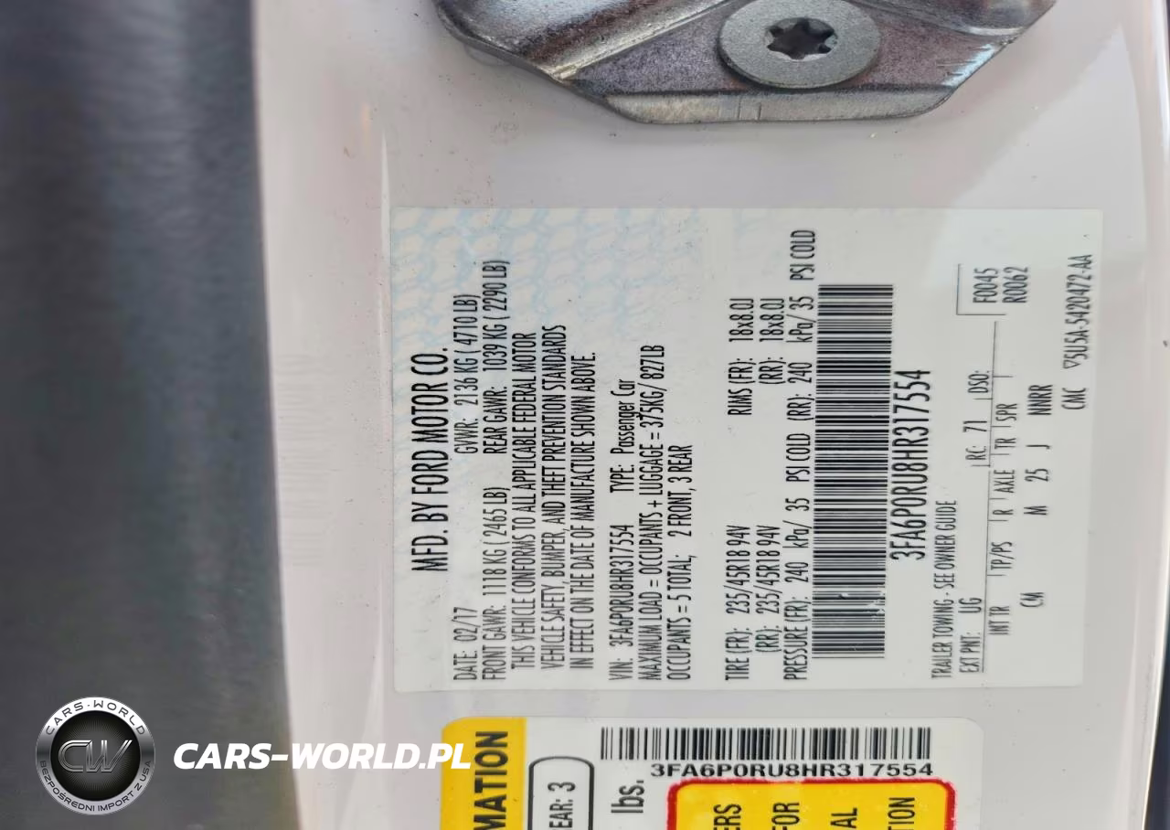 2017 Ford Fusion Titanium Hev VIN:3FA6P0RU8HR317554 - 13