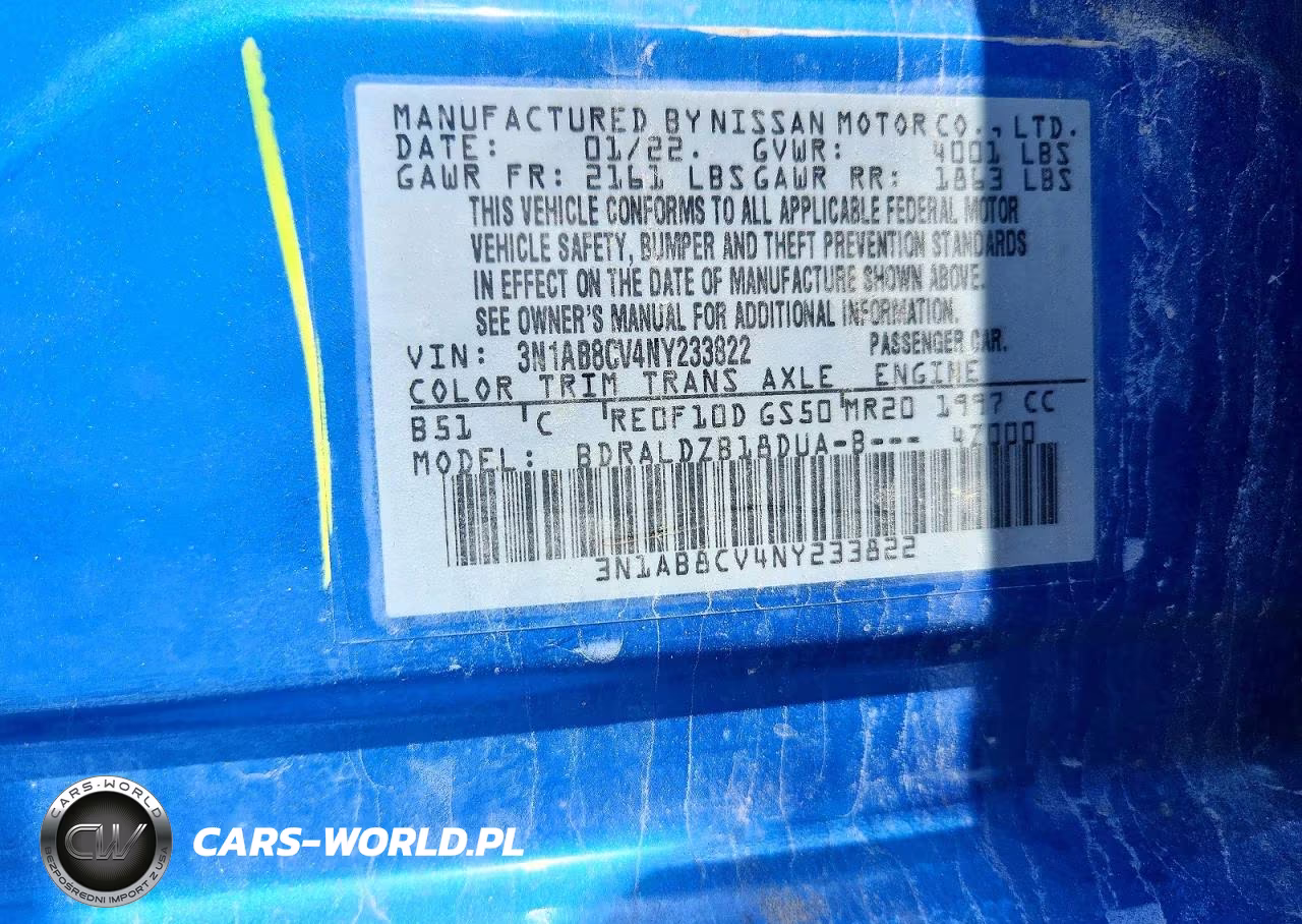 2022 Nissan Sentra Sv VIN:3N1AB8CV4NY233822 - 12
