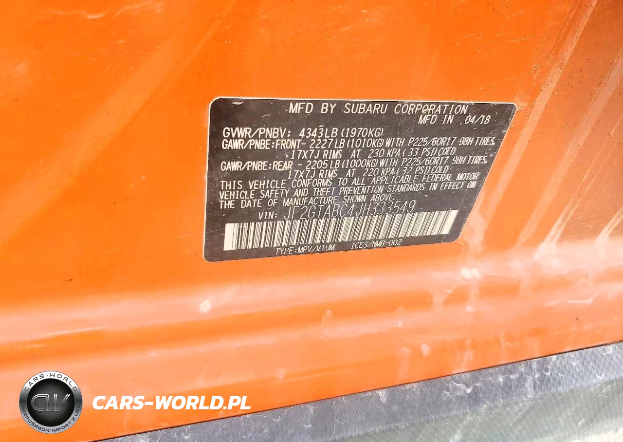 2018 Subaru Crosstrek Premium VIN:JF2GTABC4JH333549 - 13