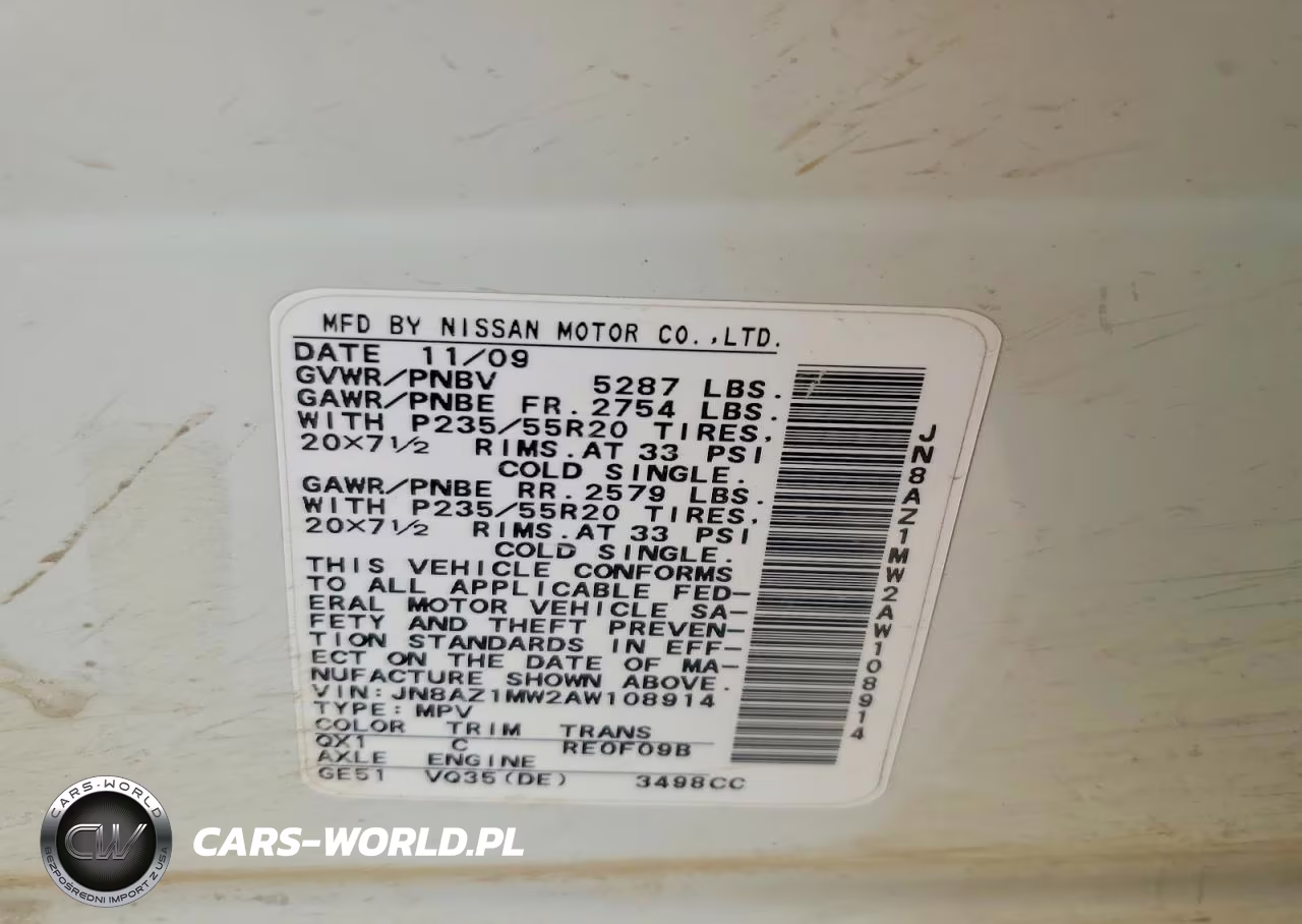 2010 Nissan Murano VIN:JN8AZ1MW2AW108914 - 13