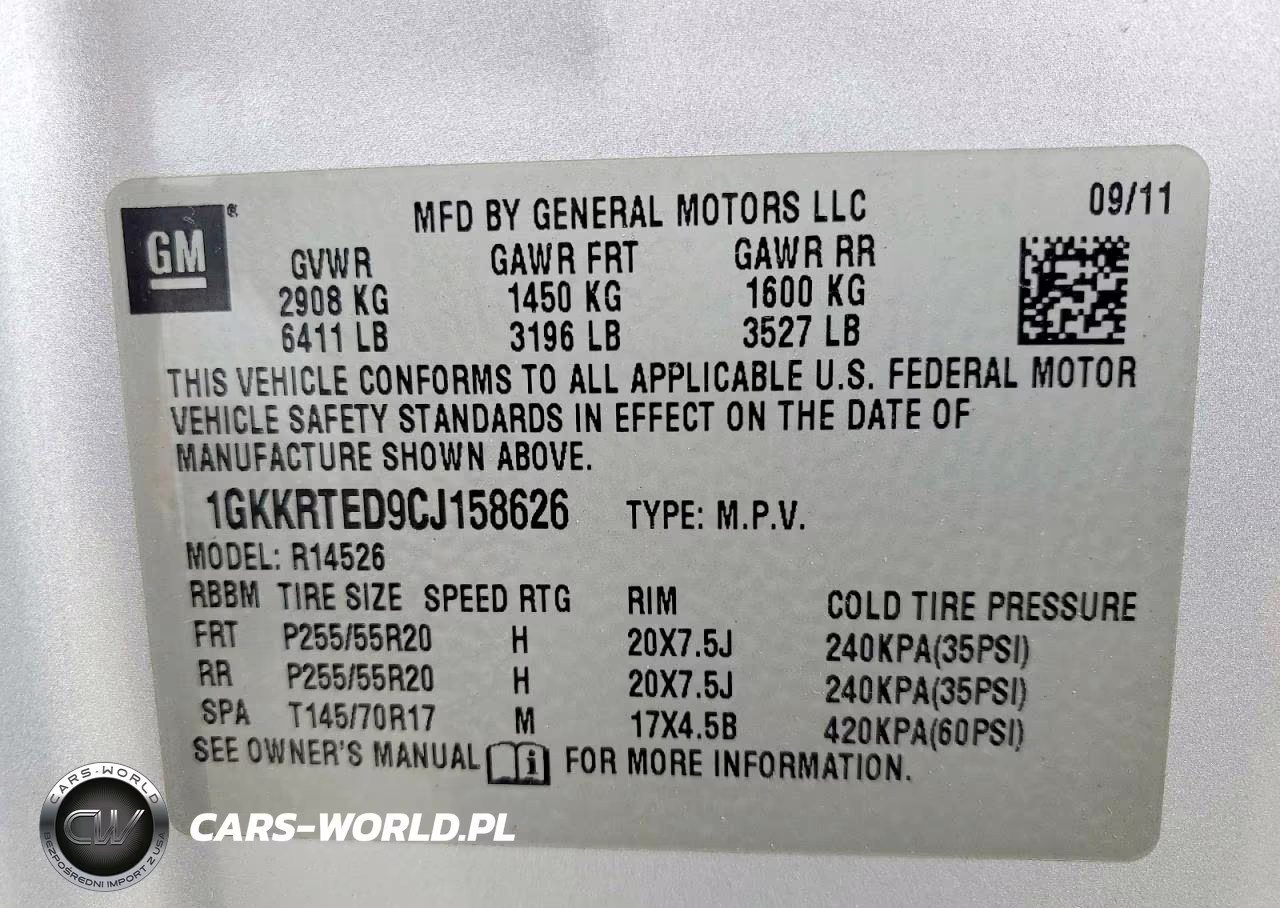 2012 GMC Acadia Denali VIN:1GKKRTED9CJ158626 - 13