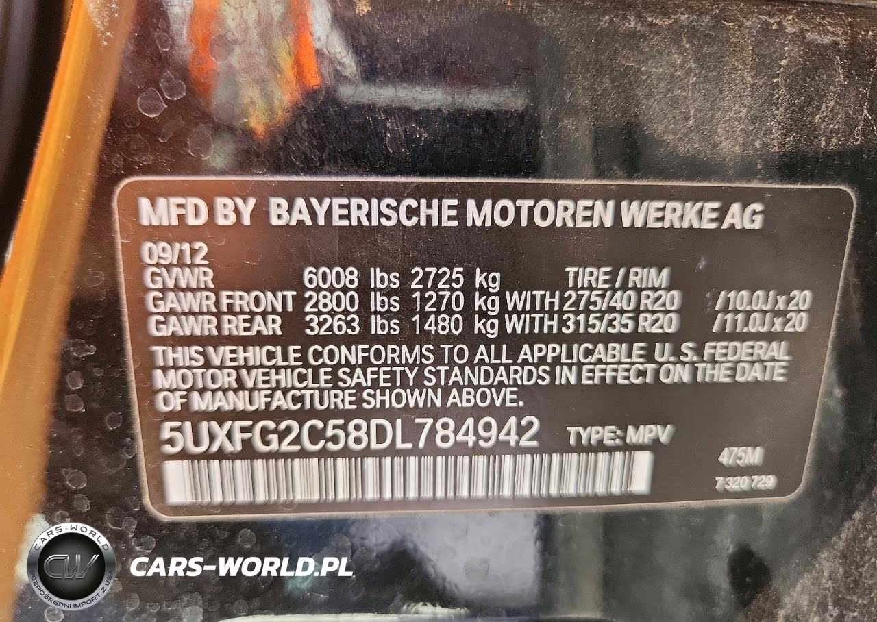 2013 BMW X6 xDrive35I VIN:5UXFG2C58DL784942 - 13