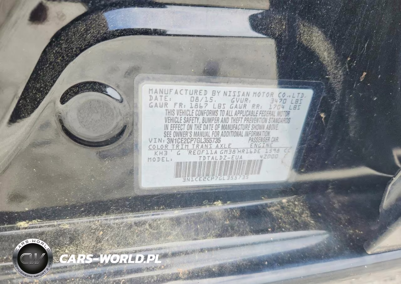 2016 Nissan Versa Note Sv VIN:3N1CE2CP7GL355735 - 12