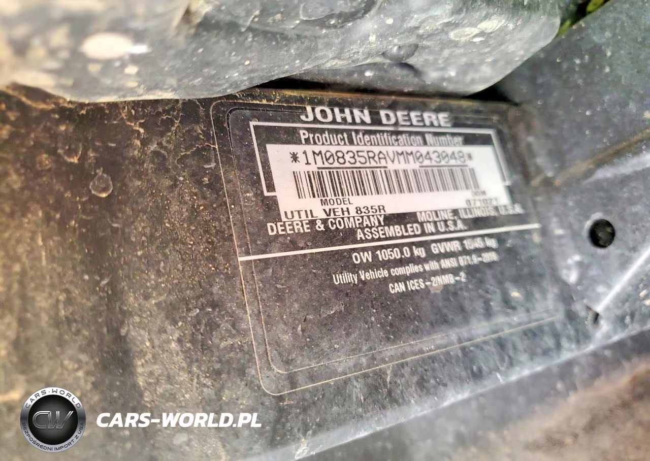 2021 John Deere Xuv835R Utility Vehicle VIN:1M0835RAVMM043048 - 10