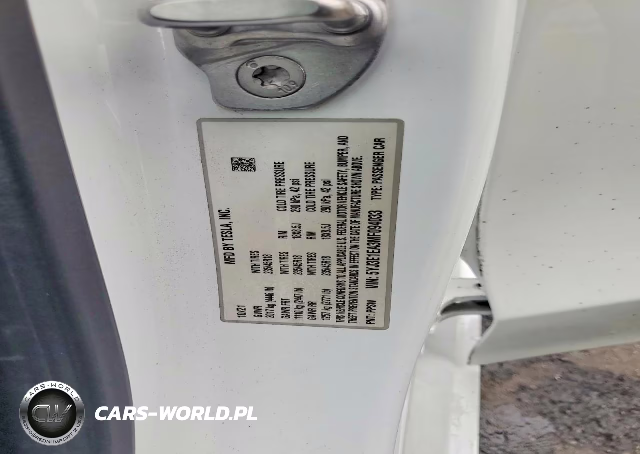 2021 Tesla Model 3 VIN:5YJ3E1EA3MF094033 - 12