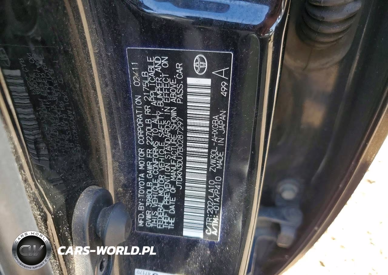 2011 Toyota Prius Four VIN:JTDKN3DU7B0287297 - 12
