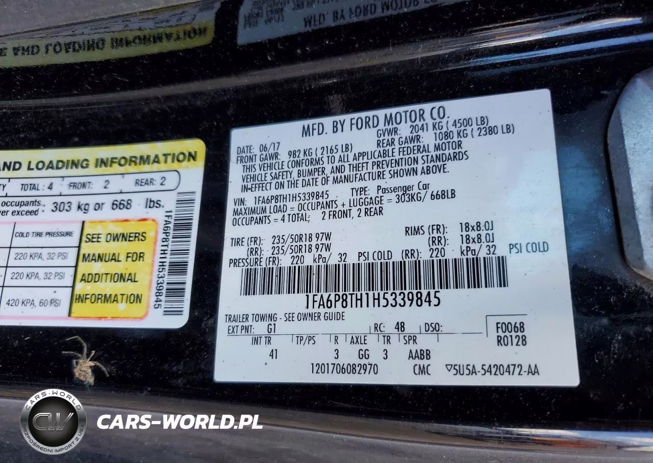 2017 Ford Mustang VIN:1FA6P8TH1H5339845 - 13