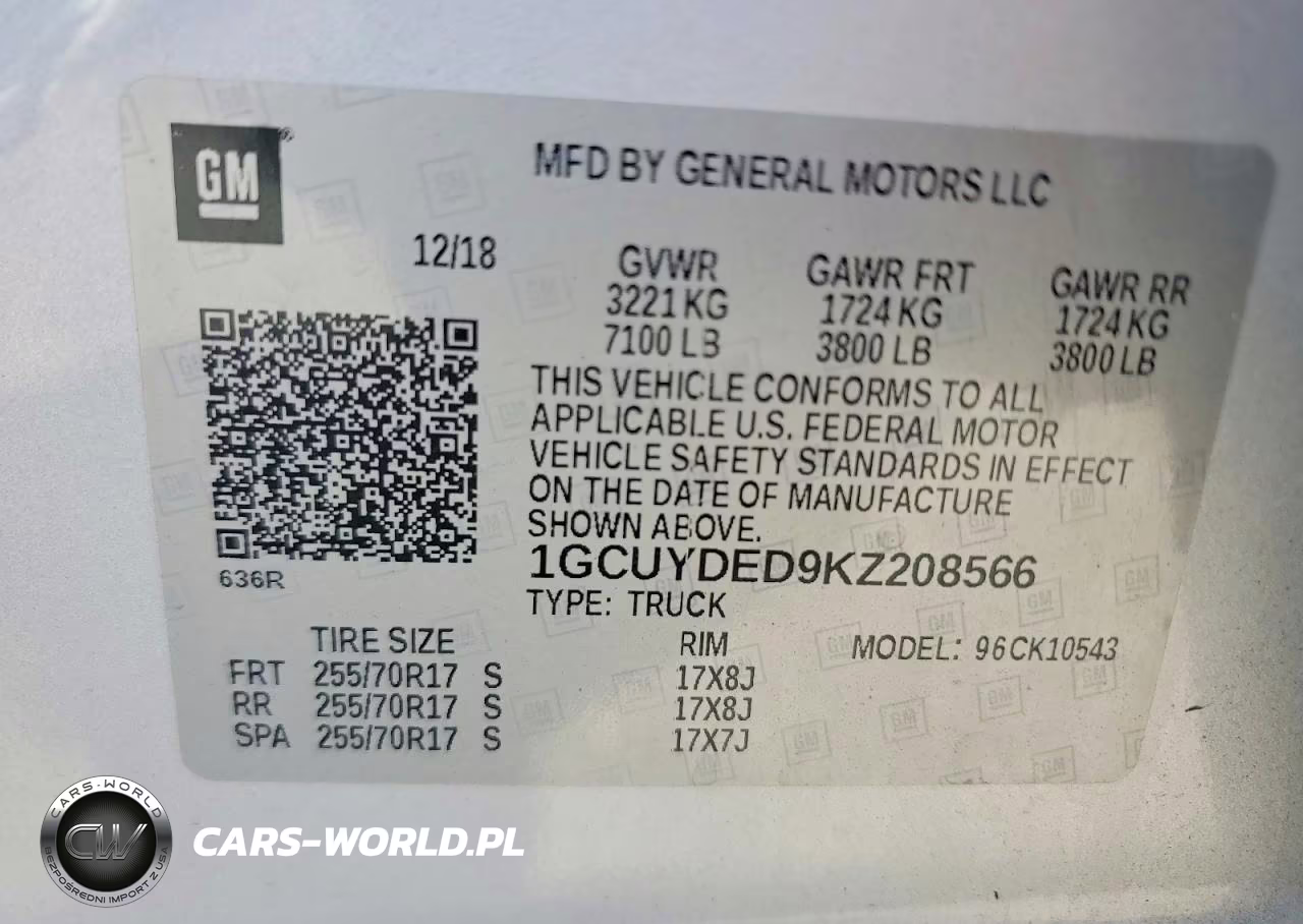 2019 Chevrolet Silverado K1500 Lt VIN:1GCUYDED9KZ208566 - 12