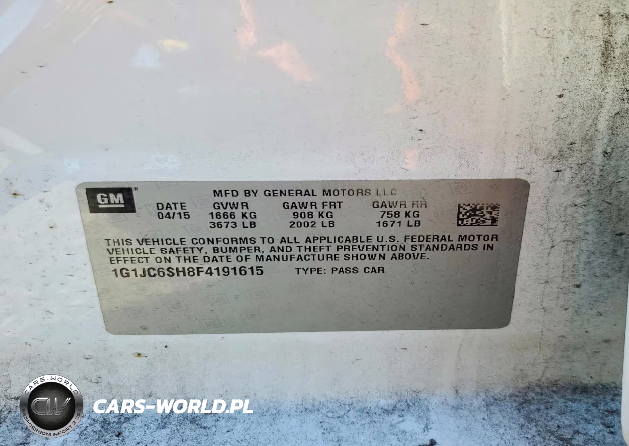 2015 Chevrolet Sonic Lt VIN:1G1JC6SH8F4191615 - 14