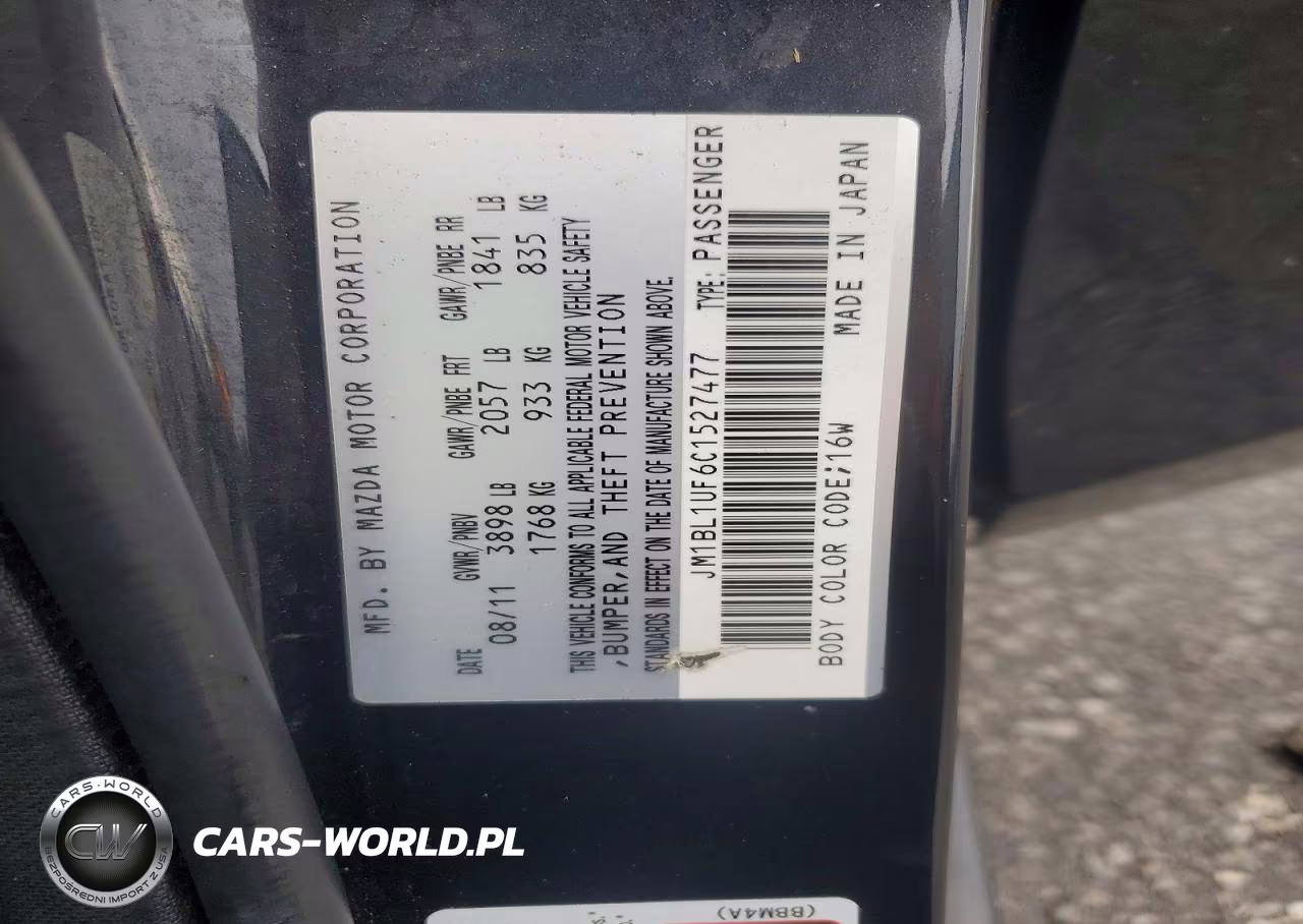 2012 Mazda 3 4D 2Wd VIN:JM1BL1UF6C1527477 - 12