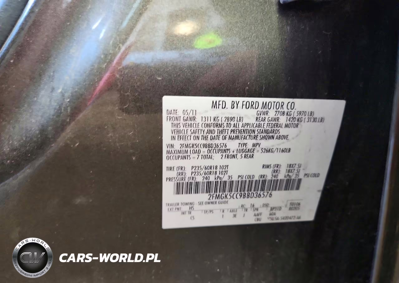 2011 Ford Flex Sel VIN:2FMGK5CC9BBD36576 - 14