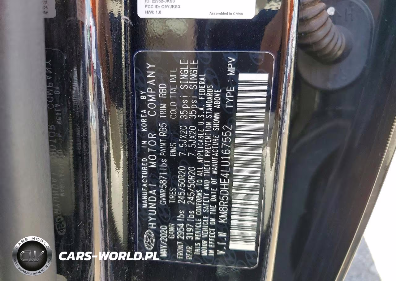 2020 Hyundai Palisade Limited VIN:KM8R5DHE4LU167552 - 13