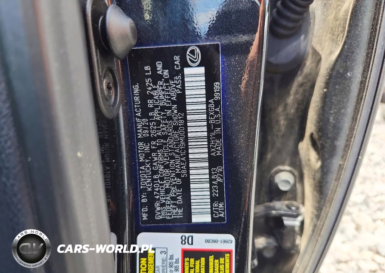 2021 Lexus Es 300H Luxury VIN:58AEA1C19MU001812 - 13