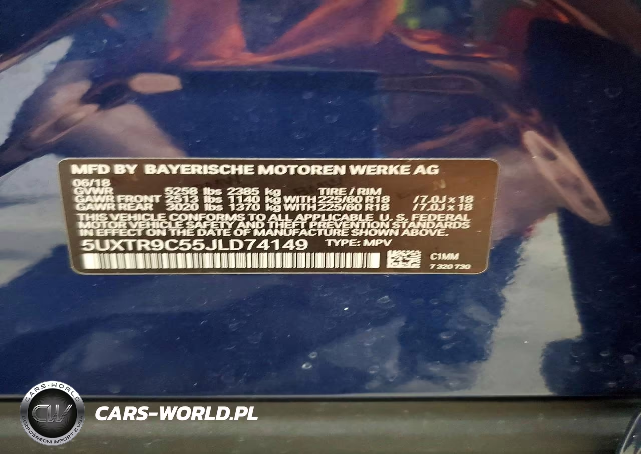 2018 BMW X3 xDrive30I VIN:5UXTR9C55JLD74149 - 13
