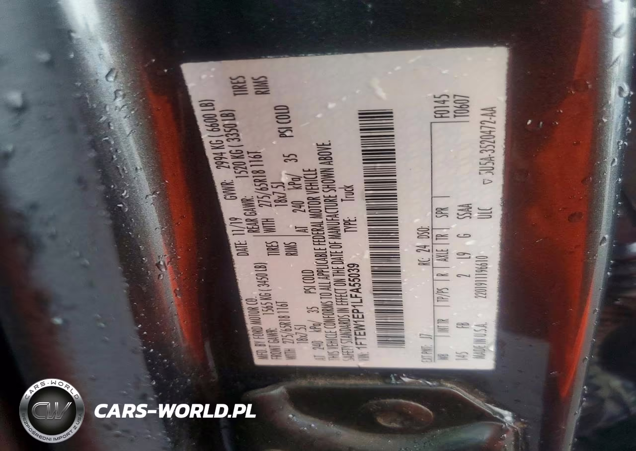 2020 Ford F150 Supercrew VIN:1FTEW1EP1LFA55039 - 12