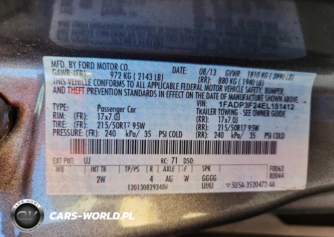 2014 Ford Focus Se VIN:1FADP3F24EL151412 - 12
