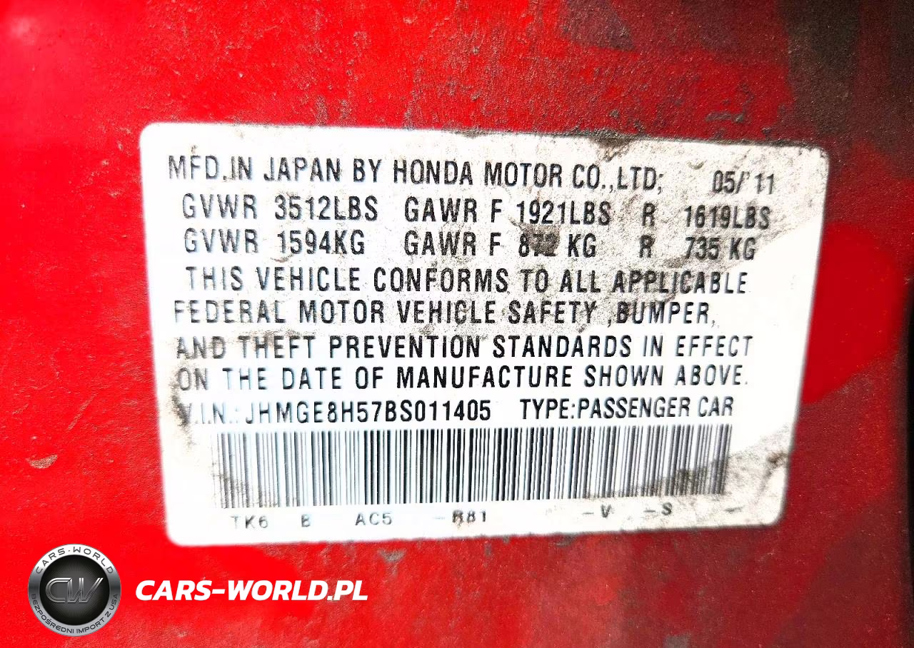 2011 Honda Fit Sport VIN:JHMGE8H57BS011405 - 12