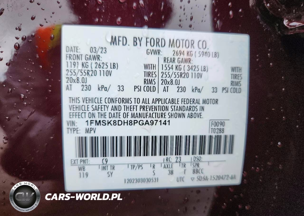 2023 Ford Explorer Xlt VIN:1FMSK8DH8PGA97141 - 14