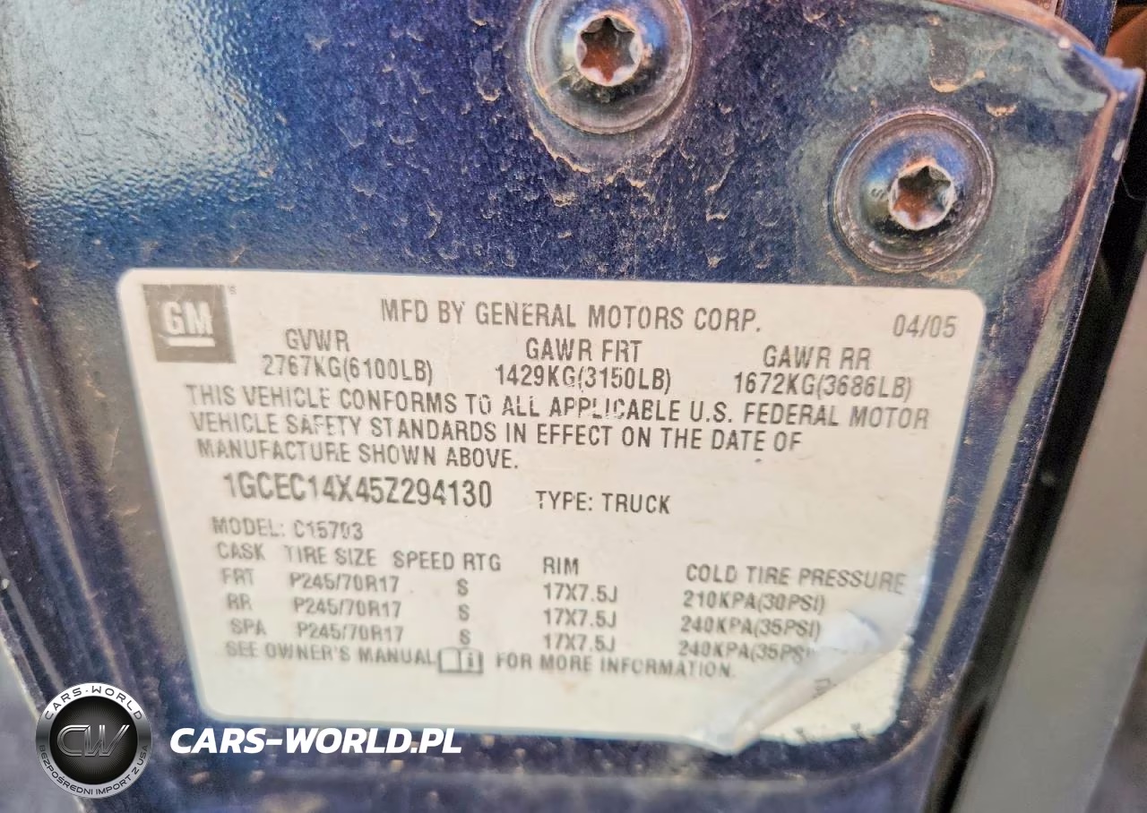 2005 Chevrolet Silverado C1500 VIN:1GCEC14X45Z294130 - 13