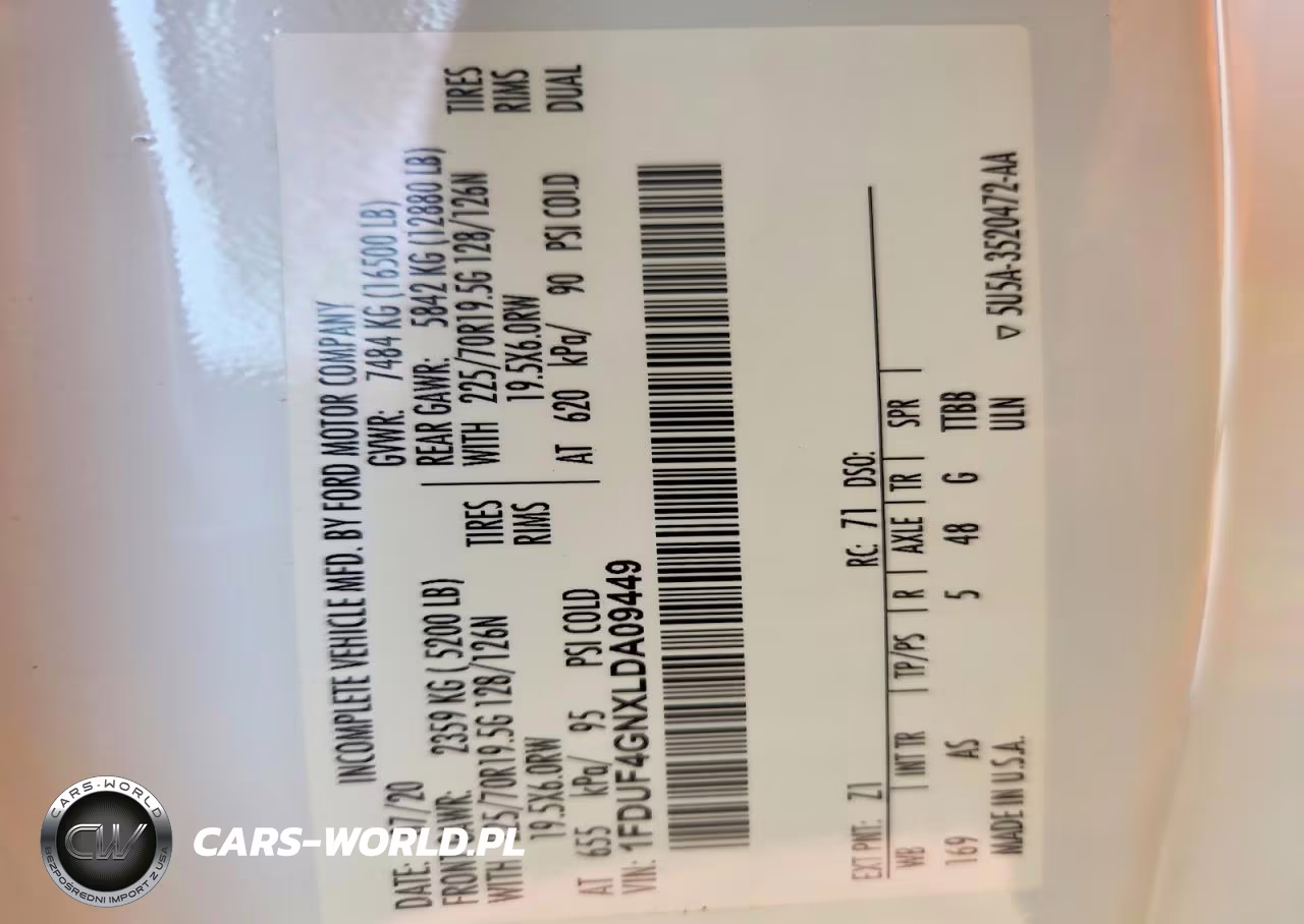2020 FORD F450 SUPER DUTY VIN:1FDUF4GNXLDA09449 - 12
