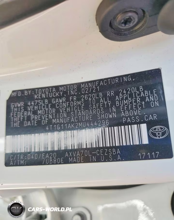 2021 Toyota Camry Se VIN:4T1G11AK2MU444296 - 12