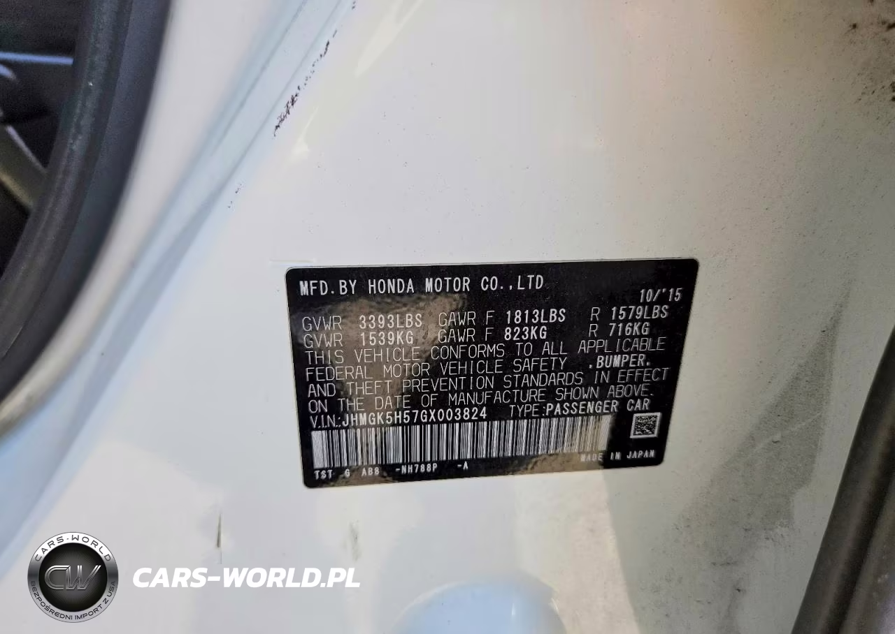 2016 Honda Fit Lx VIN:JHMGK5H57GX003824 - 13