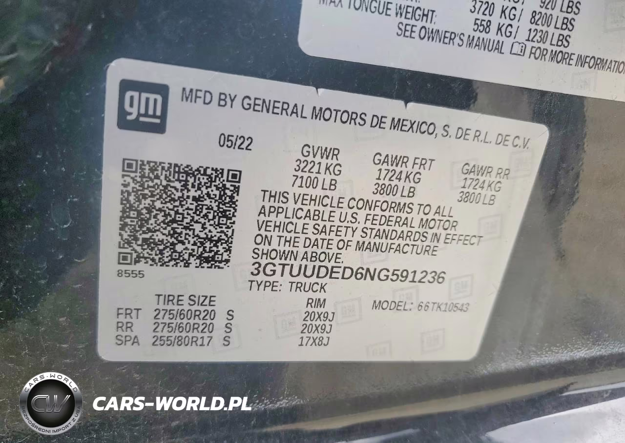 2022 GMC Sierra K1500 Slt VIN:3GTUUDED6NG591236 - 12