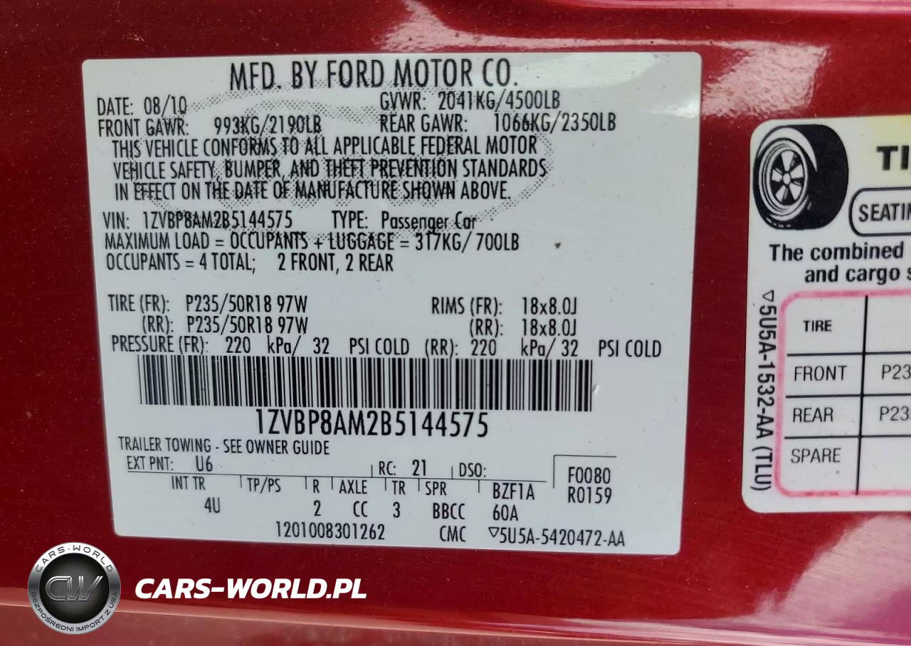 2011 Ford Mustang VIN:1ZVBP8AM2B5144575 - 12