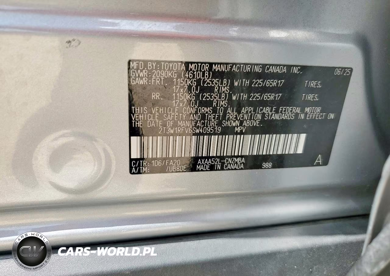 2025 Toyota Rav4 Xle VIN:2T3W1RFV6SW409519 - 13