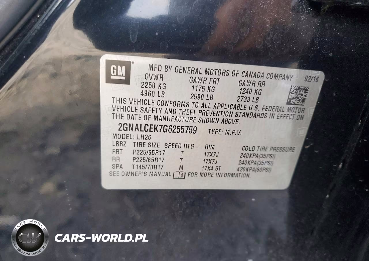 2016 Chevrolet Equinox VIN:2GNALCEK7G6255759 - 13