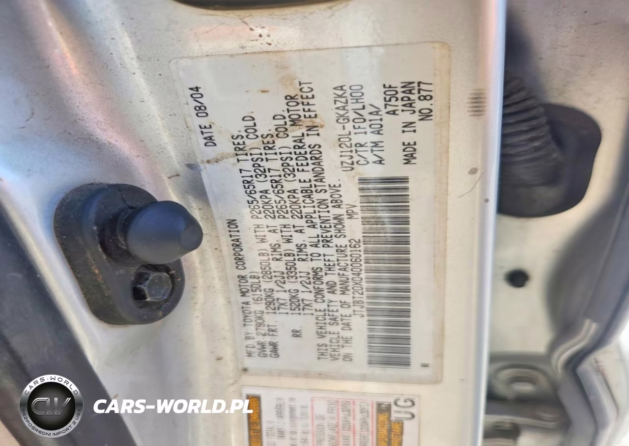 2004 Lexus Gx 470 VIN:JTJBT20X040060162 - 13