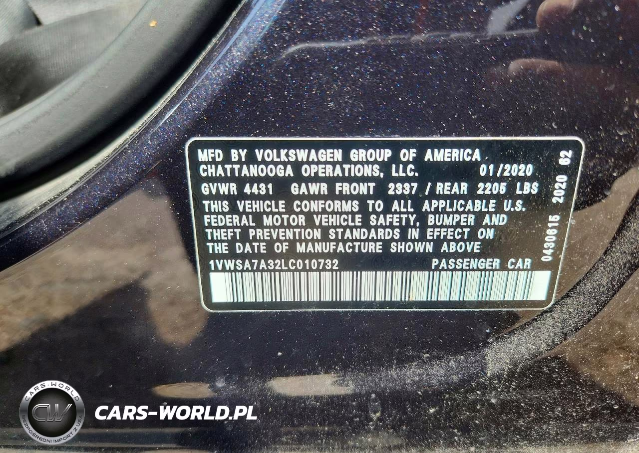 2020 Volkswagen Passat Se VIN:1VWSA7A32LC010732 - 13