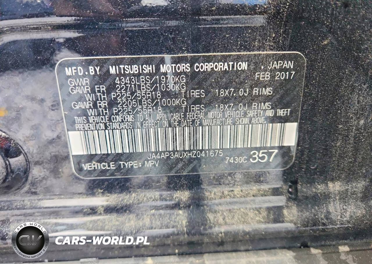 2017 Mitsubishi Outlander Sport Es VIN:JA4AP3AUXHZ041675 - 14