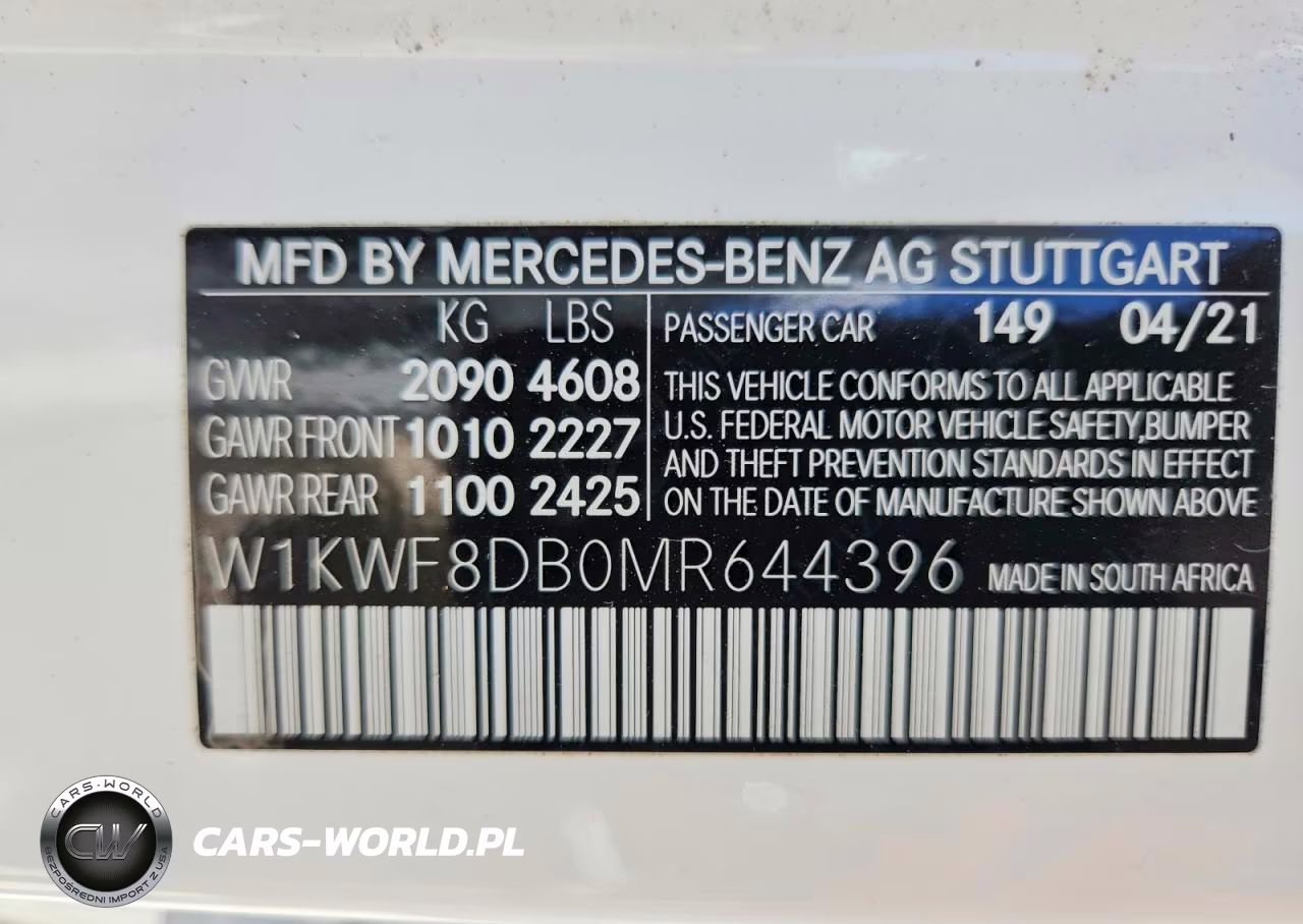 2021 Mercedes-Benz C 300 VIN:W1KWF8DB0MR644396 - 12
