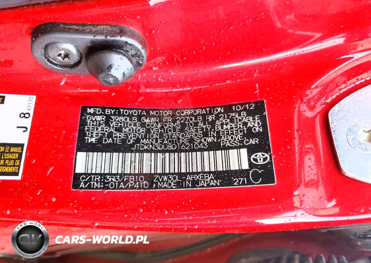 2013 Toyota Prius Two VIN:JTDKN3DU8D1621043 - 12