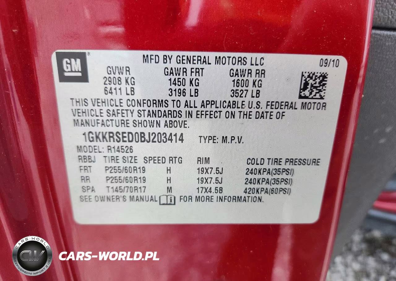 2011 GMC Acadia Slt-2 VIN:1GKKRSED0BJ203414 - 13
