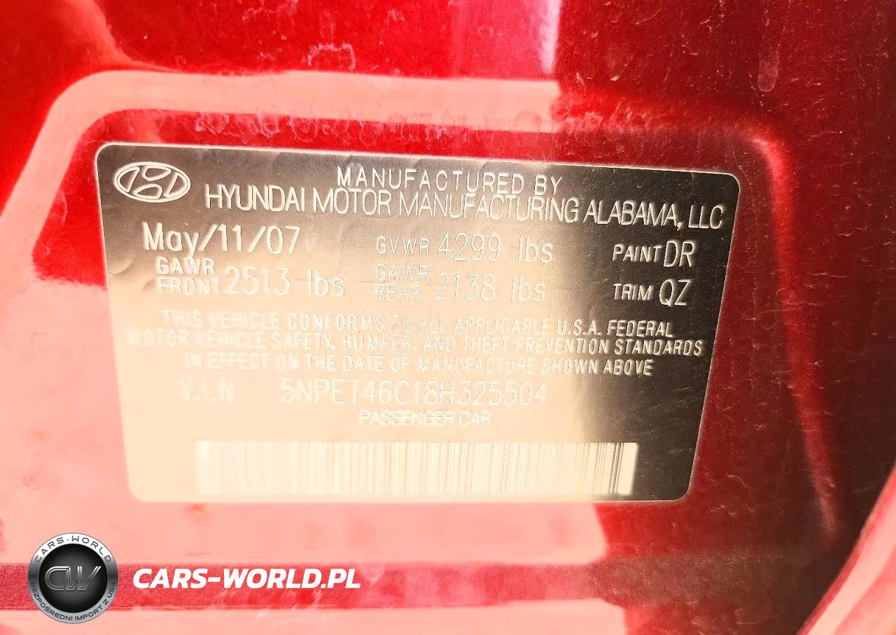2008 Hyundai Sonata Gls VIN:5NPET46C18H325504 - 12